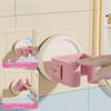 3PCS Practical Plastic Suction Cup Mop Holder Wall Mounted Space Saving Mop Storage Rack Waterproof Broom Hanger for Kitchen