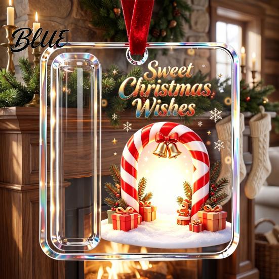 Acrylic Cash Surprise Pendant Christmas Money Holder Ornament Gift Hanging Decor with for Friends Festive Pattern Tree Giving Holiday Keepsake