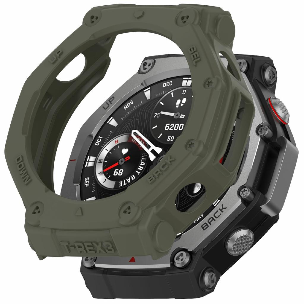 For Huami Amazfit T-Rex 3 TPU Watch Case Anti-Scratch Hollow Watch Frame Cover