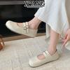 Leather Mary Jane shoes with soft soles are not tired women's shoes, new summer matching skirts, shallow mouth flat-soled single shoes