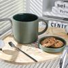 Shangqi Frosted Ceramic Coffee Mug with Lid