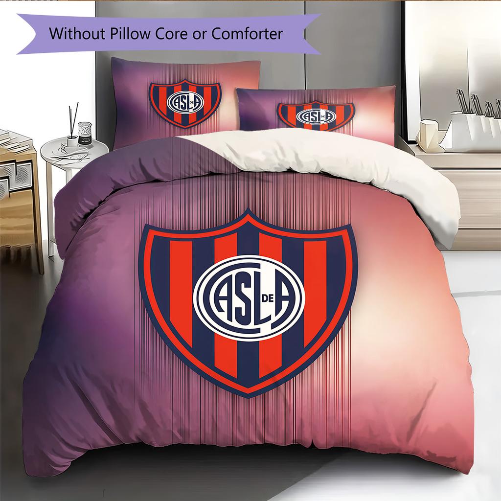 Club Atlético San Lorenzo de Almagro Pattern Bedding Quilt Set Home Decoration Gift (1 * duvet cover + 2 * pillowcase without core)