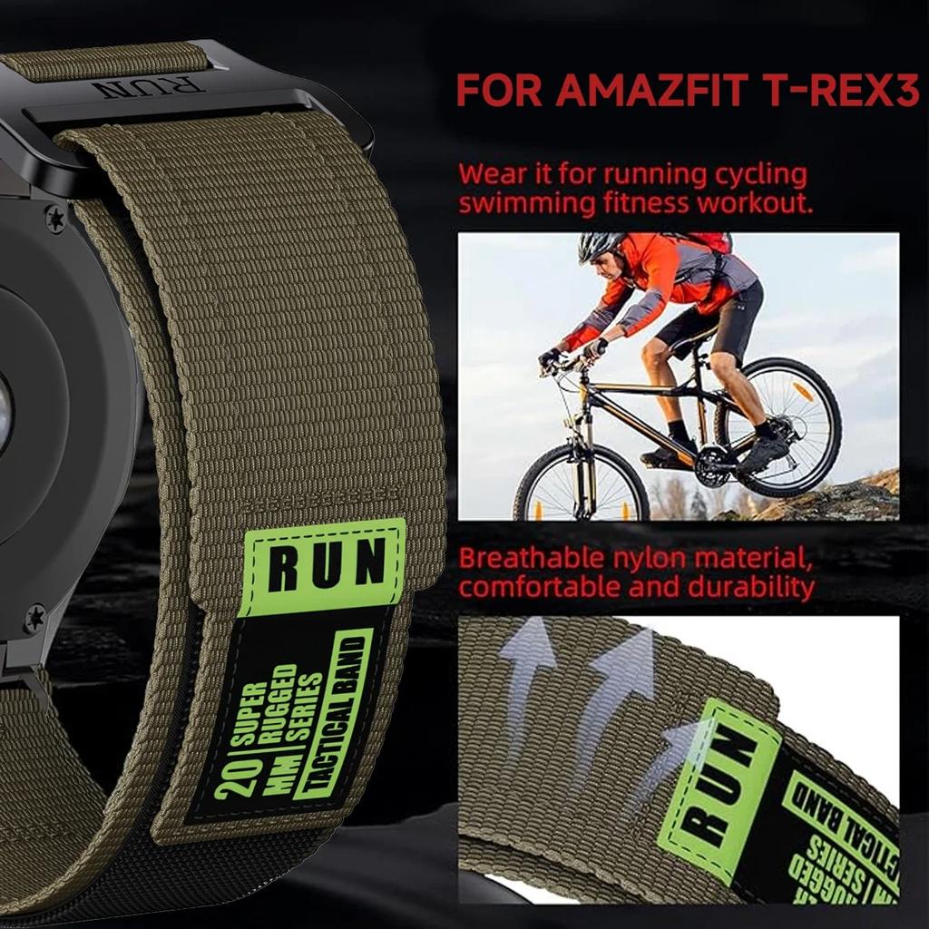 Nylon Strap For Amazfit T-rex  2 3 Watch Band For Huami Amazfit Trex Pro T Rex  Sport Belt Smartwatch Bracelet Accessories