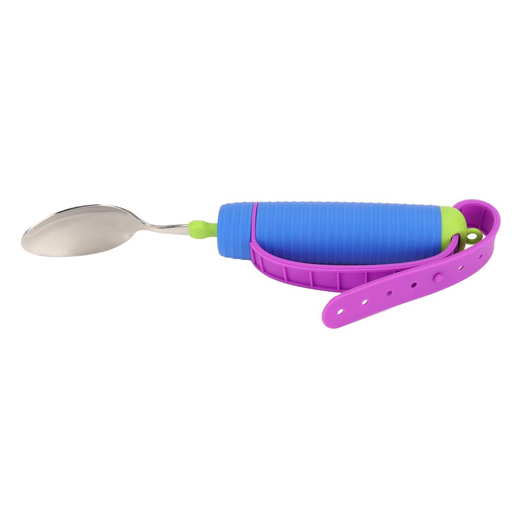 Auxiliary Spoon 360 Degrees  Flexible Rotation Head Safe Practical Eating Spoon for Home