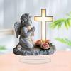 Animal Statue Tabletop Ornament with Display Base Shatterproof Acrylic Animal Figurine for Home Office Desk Decoration