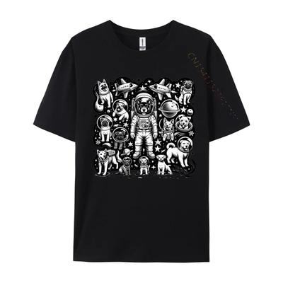 Galaxy Full Of Dogs And Spaceships Tshirts Latest Camisa T Shirts Student Tops Shirt Tshirts Novelty