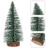 Artificial Mini Wooden Christmas Tree Blue Green White Gold Tower Pine Small Sisal Christmas Tree Tabletop Ornament Decor