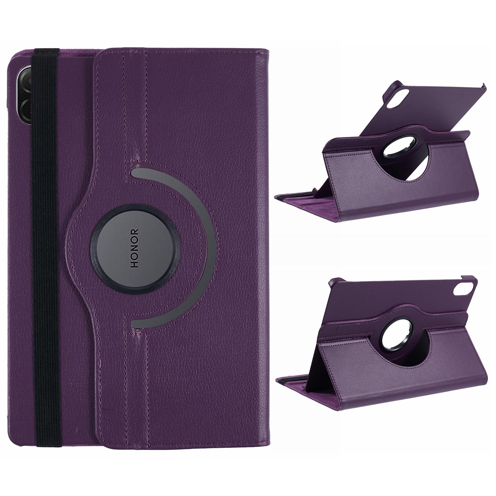 

For Honor Pad X8a/Pad X9 Case Rotating Stand PU Leather+PC Tablet Cover with Elastic Band A