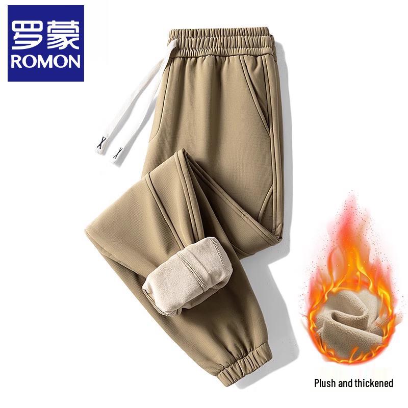 Romon Men's Winter Outdoor Fleece-Lined Casual & Sports Pants