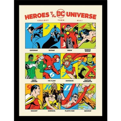 Heroes Of The DC Universe Framed Print