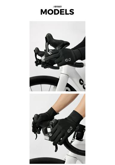 Touchscreen Non-Slip Full Finger Cycling Gloves for Men & Women - Warm, Velvet-Lined for Autumn/Winter, Ideal for Road & Mountain Biking