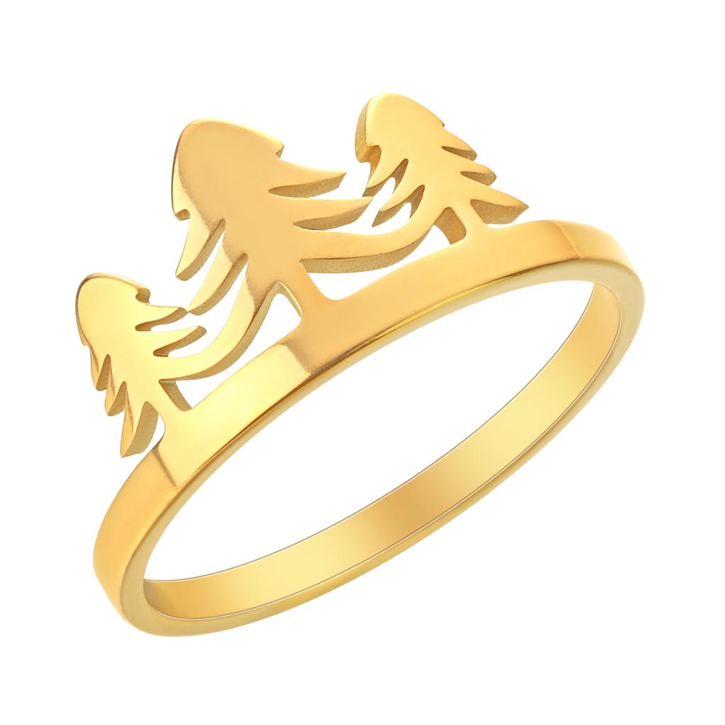 Kinitial Stainless Steel Scissors Egypt Eye of Ra Ghost Bee Gun Finger Knuckle Ring Women Wedding Party Jewelry Birthday Gift