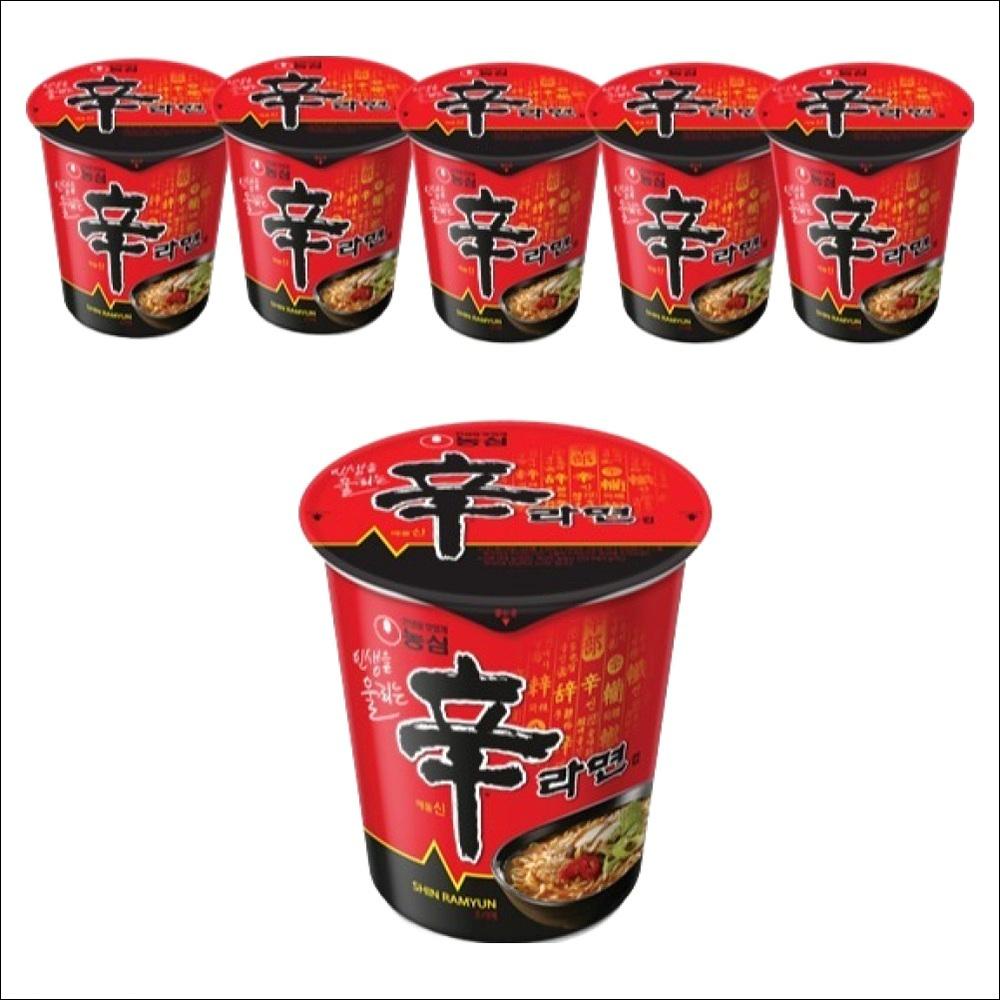 Nongshim Shin Ramyun Cup (Small) 65g x 6 Cups (1 Bundle) 65g x 6EA