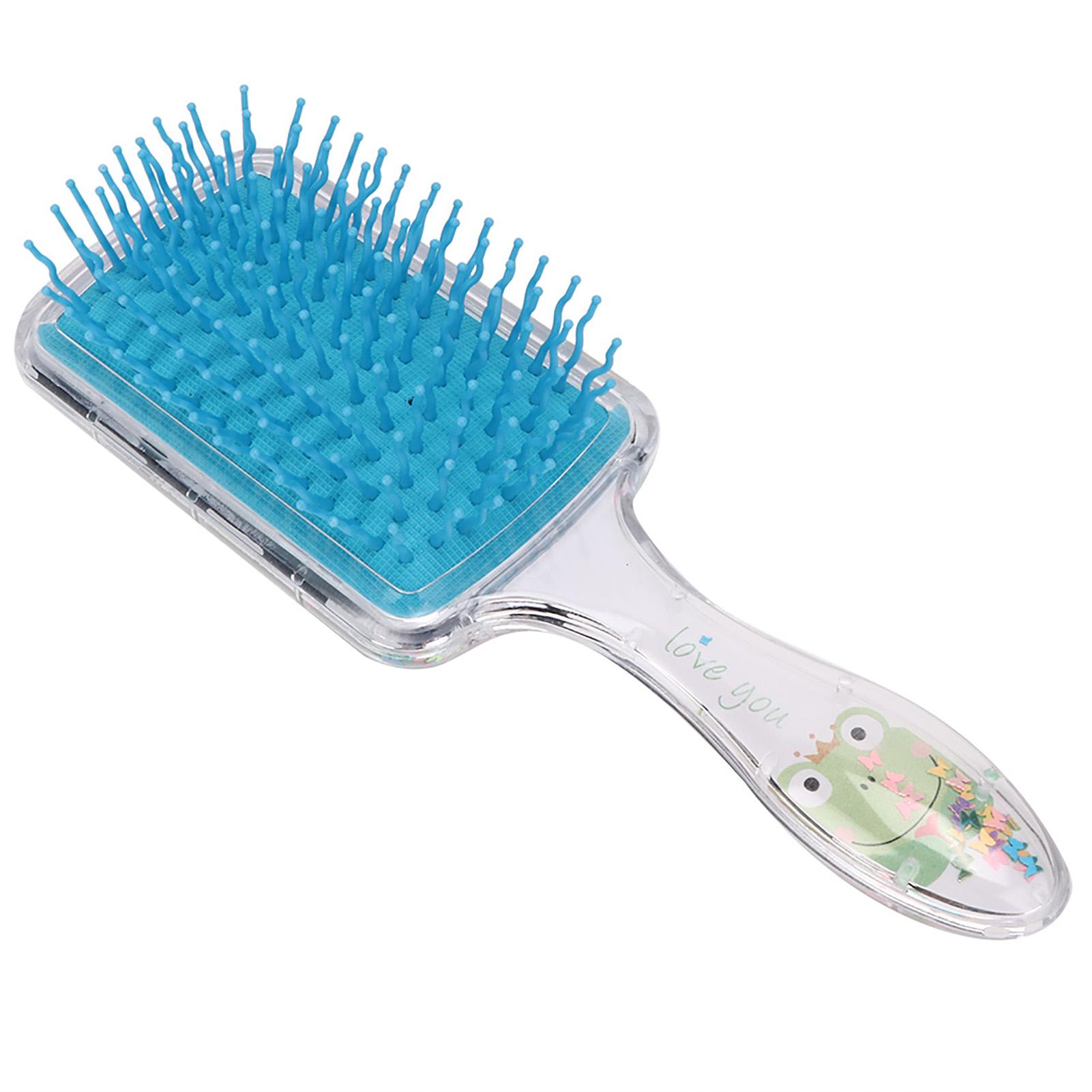 

Детская мультяшная расческа с пайетками и воздушной подушкой для парикмахерской, массажная расческа для головы и кожи головы, инструмент для укладки, белая