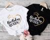 Fashion Women T Shirts Birthday Queen Print Birthday Party Short Sleeve T-shirt Lady Girl Casual Summer Cool Top