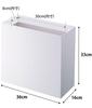 Yamazaki Jitsugyo Trash Can Wide White W36 X D16 X H33cm Tower Trash Can Square 4494 Approx.