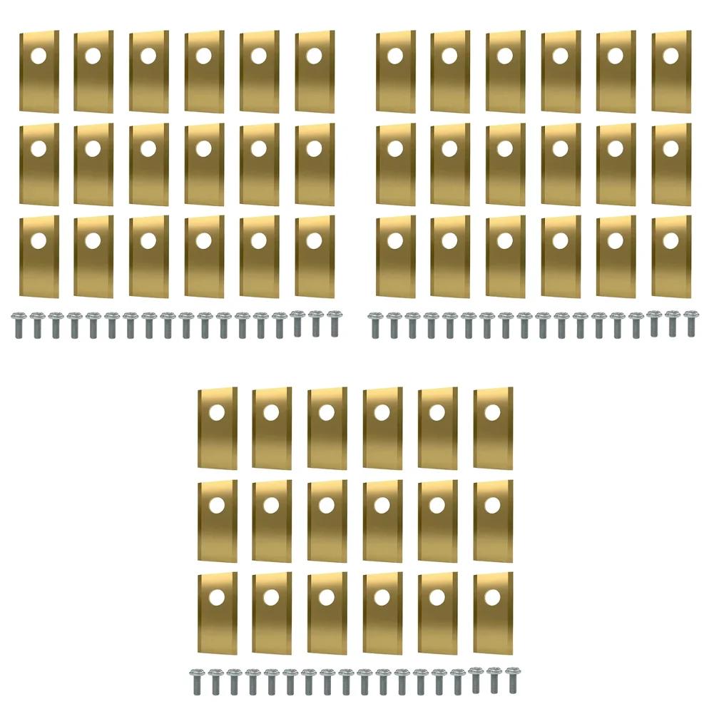 90-18x Lawn Mower Cutting Blade Set Stainless Steel Mower Cutter Blade Single Hole Lawn Mower Blade for Worx Landroid Lawn Mower