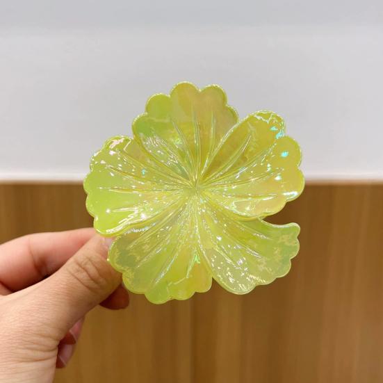 Women Hair Claw Flower Design Back Head Hair Clip Non-Slip Grip Bright Colors Shark Hair Claw Hair Accessory