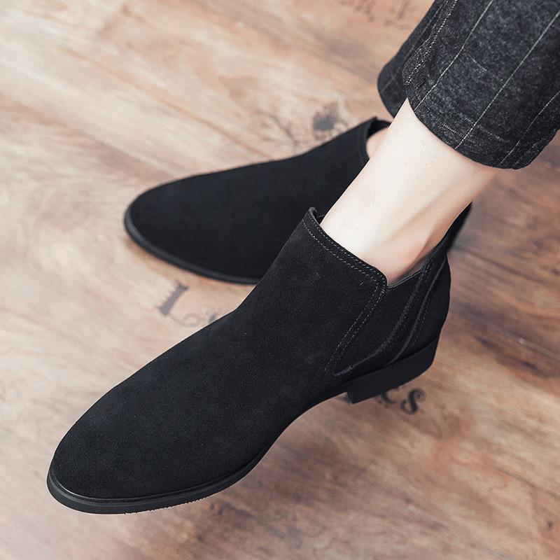 Neue Winter Herren Chelsea Boots Luxus Designer Business Herren Formelle Stiefeletten Handgefertigt Outdoor Cowboy Stiefel Herren Kleiderstiefel