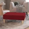 Day and Night - Day and Night Red Wine Red Fabric Footstool 78x56x32 Cm