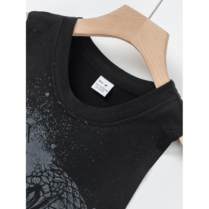 Summer New Men'S Vest Printed Skull Fashionable Casual Sports Quick Drying Breathable Sleeveless Camisole Top