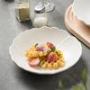 Ceramic Plates Household New High-Value Soup Plate Salad Plate Creative Pattern White Tableware Western Food Shallow Bowl