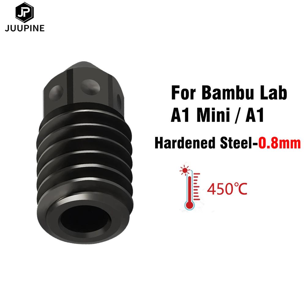 For Bambu Lab A1 Accessories Bambu Lab A1 Mini Nozzle Kit Brass Hardened Steel 0.2 0.4 0.6 0.8 For Bambulab A1 Upgrade Hotend