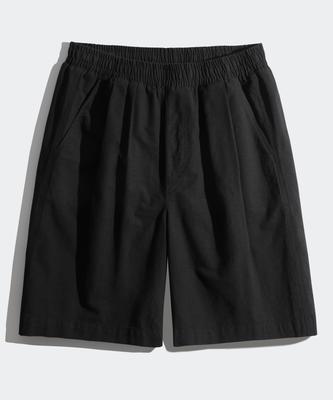 PERSTEP Cool Mix Wide Linen-Like Half Pants Black Hysp4540