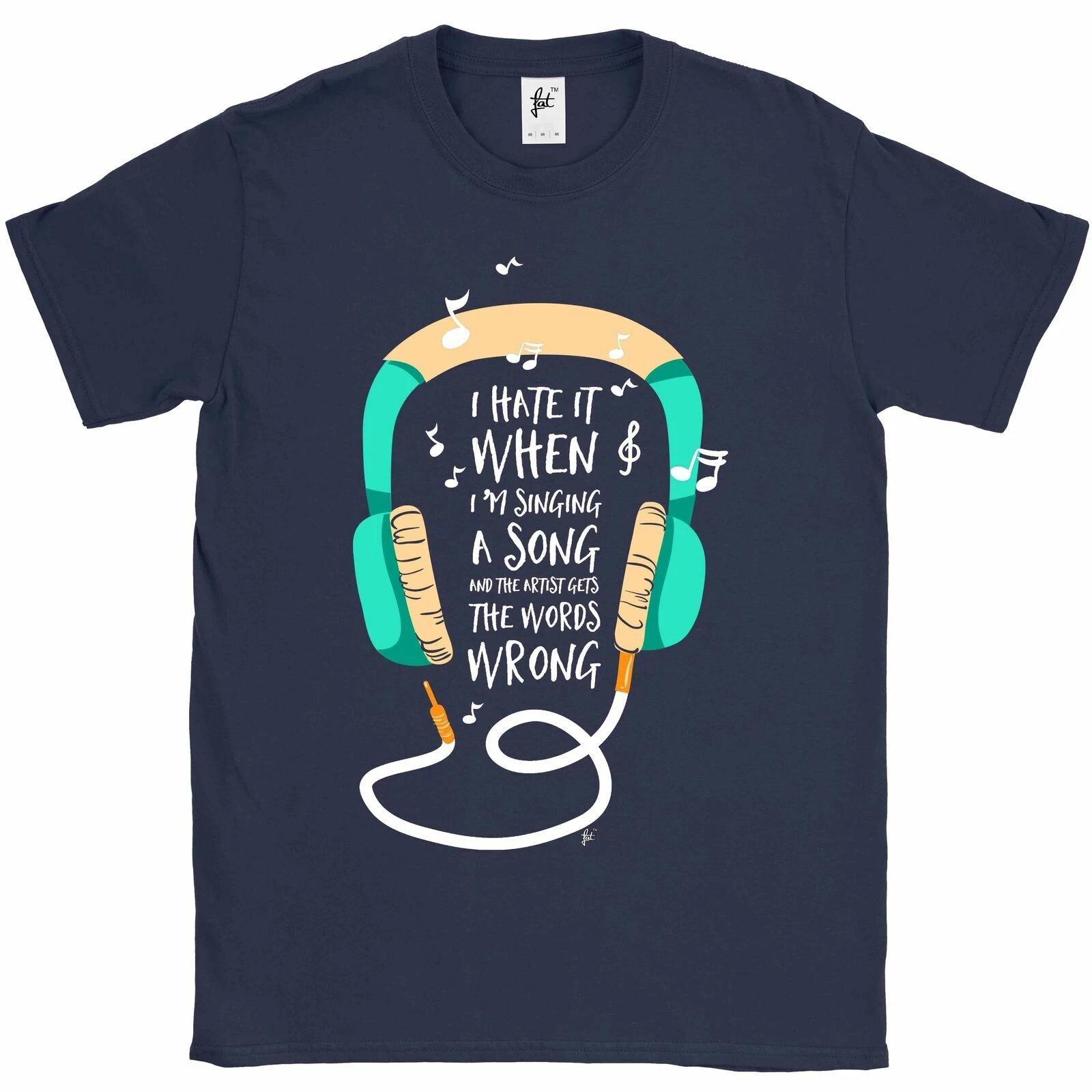 I Hate When Singing Song & Artist Gets Words Wrong Mens T-Shirt S