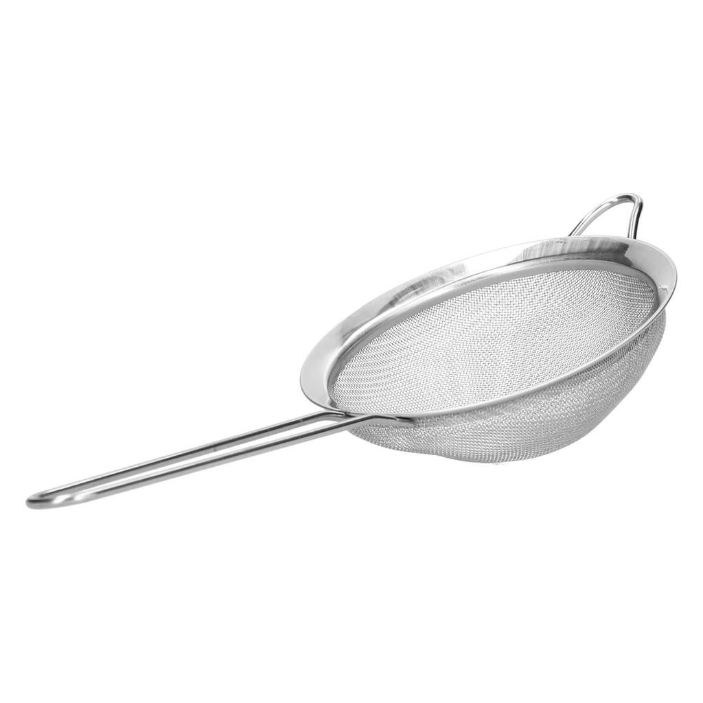 Edelstahl Sieb Verdicktes Breites Ölsieb mit Griff Küchenwerkzeug für Zuhause 14cm Breite Seite