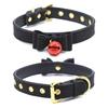 Bell Bowknot Faux Leather Belt Adjustable Collar Choker Bondage Necklace Sex Toy