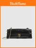 Pu Vintage Motorcycle Shoulder Bag With Chain Lock For Street Style Women