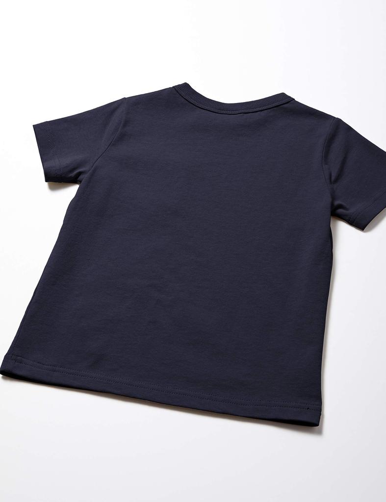 Champion Short Sleeve Crew Neck Binder Short Sleeve Pocket Size 140 Kids' T-Shirt, 100% Cotton, Neck, T-Shirt, Basic, Navy, (CK-T303)