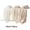 Solid Color Beach Silk Shawl Cotton Linen Bikini Cover-ups Breathable Boho Style  Female