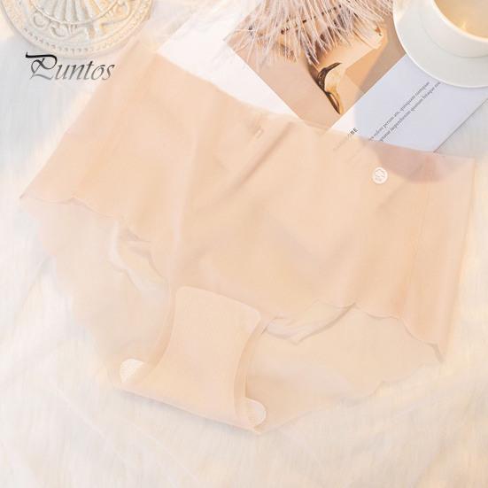 Good Breathability Briefs Women Panties Mid Waist Seamless Thin High Elasticity Solid Underpants Color Lady Female Daily Underwear
