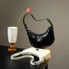 Summer Top Cowhide Crescent Bag for Women  New Spring and Summer High End Half-moon Bag for Commuting One Shoulder