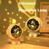 Astronaut Projection Light with Music Rechargeable 3 Color LED Nightlight 3 Patterns Ambience Lamp Holiday Gift for