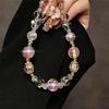 Crystal Phone Lanyard Handmade Beaded Phone Wrist Chain Keychain Phone Charm  Camera Chain