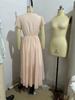 Vestito da Donna con Scollo a V, Manica Corta, Stampa Digitale Posizionata, Gonna Lunga, Elegante, Aderente, Vita Alta
