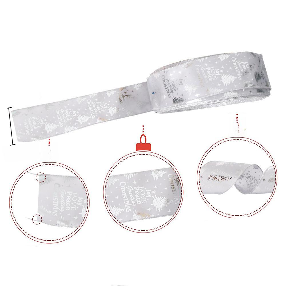 Elegante 5m Weihnachtsschleifen in Gold, Silber und Rot für bezaubernde festliche Dekorationen