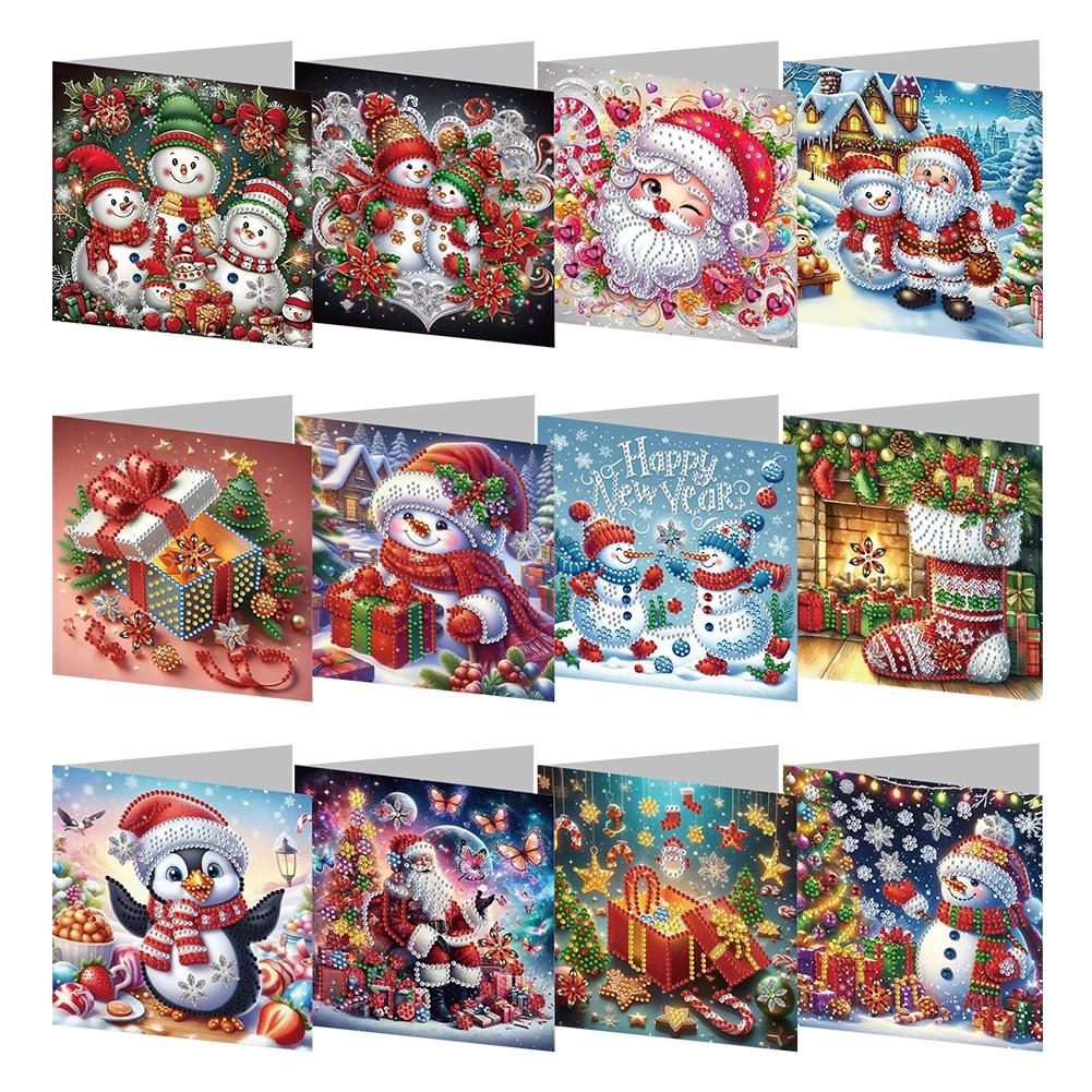 Diamond Painting Christmas Cards Diamond Painting Greeting Cards DIY Diamond Art Cards Arts Crafts for Birthday Thanksgiving Day