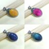 Geometric Gemstone Necklace Pendant With Embedded Semi Precious Stones For Fashion Jewelry Enthusiasts