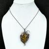 Green Opal 999 Copper Wire Wrapped Pendant, Handmade Gemstone Jewelry Pendant Gift For Birthday