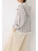 Cherry Blossom Plaid Hooded Shirt - Spring/Summer 2026 Collection