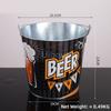 Internet Celebrity Retro Beer Beverage Ice Bucket High Aesthetic Home Handheld Tin Ice Bucket Camping Bar KTV Tonneau En Bois