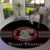 AFC Ajax Custom Name Round Area Rug,Carpet Rug for Living Room Bedroom Sofa Playroom Decor,Non-slip Floor Mat