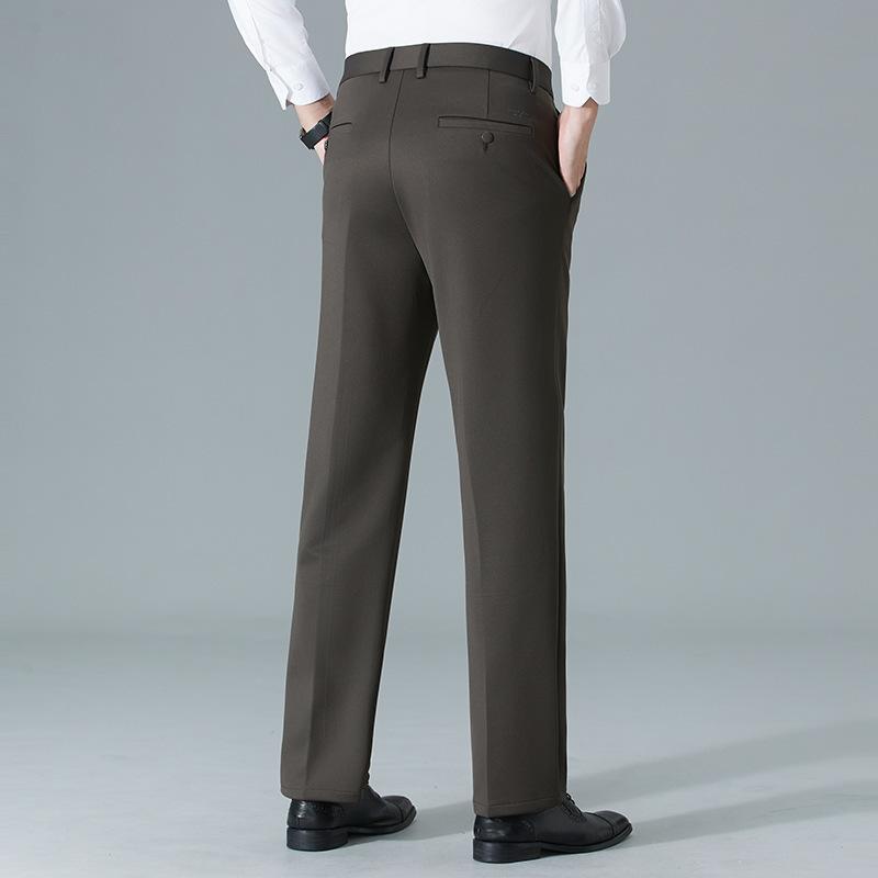 Genuine Brand High-End Men'S Business Casual Pants Autumn And Winter High-Density Knitted Soft And Skin-Friendly Suit Trousers