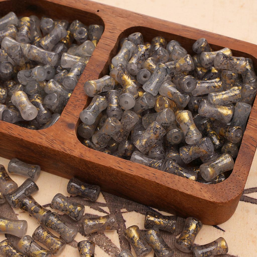 Glass Halo Staining Sprinkles Bamboo Beads Ancient Style Loose Beads Handmade Diy Hand Beaded Beads Accessories Glaze Imitation Jade Beads Materials