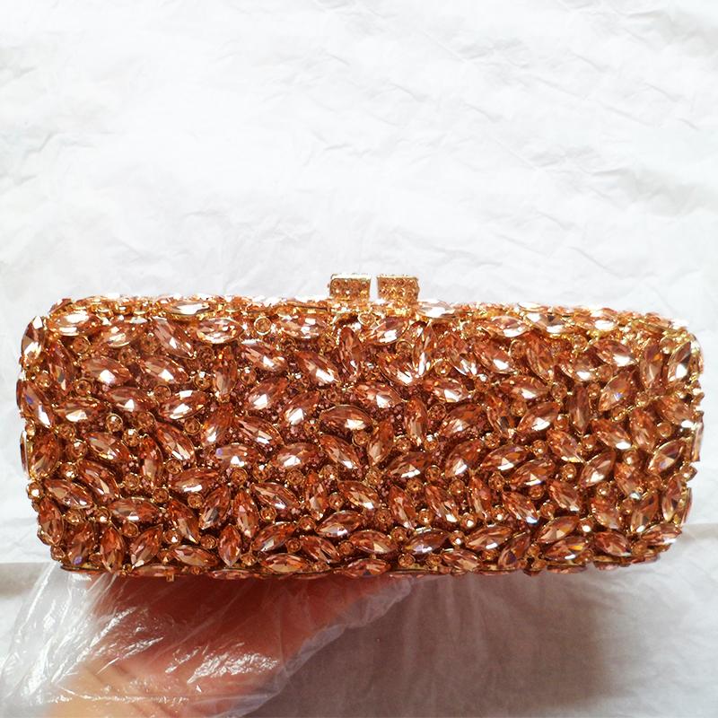 WHTUOHENG Blaue Strasssteine Silbernes Metall Abend-Clutch-Tasche Für Damen Kristall Hochzeit Braut Handtasche Diamant Party Abschlussball Clutches