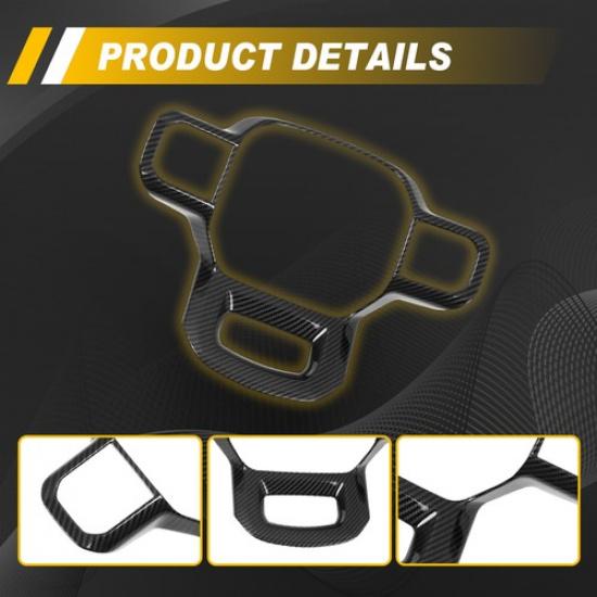 Steering Wheel Cover For Ford F150    2024 2025 Carbon Fiber Black K